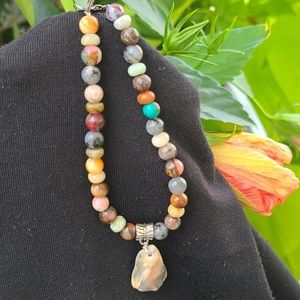 Boho beachy beaded bracelet.